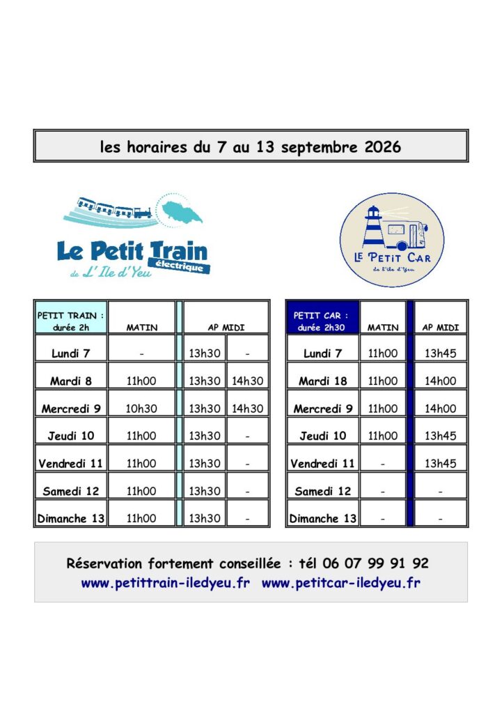 Planning hebdomadaire